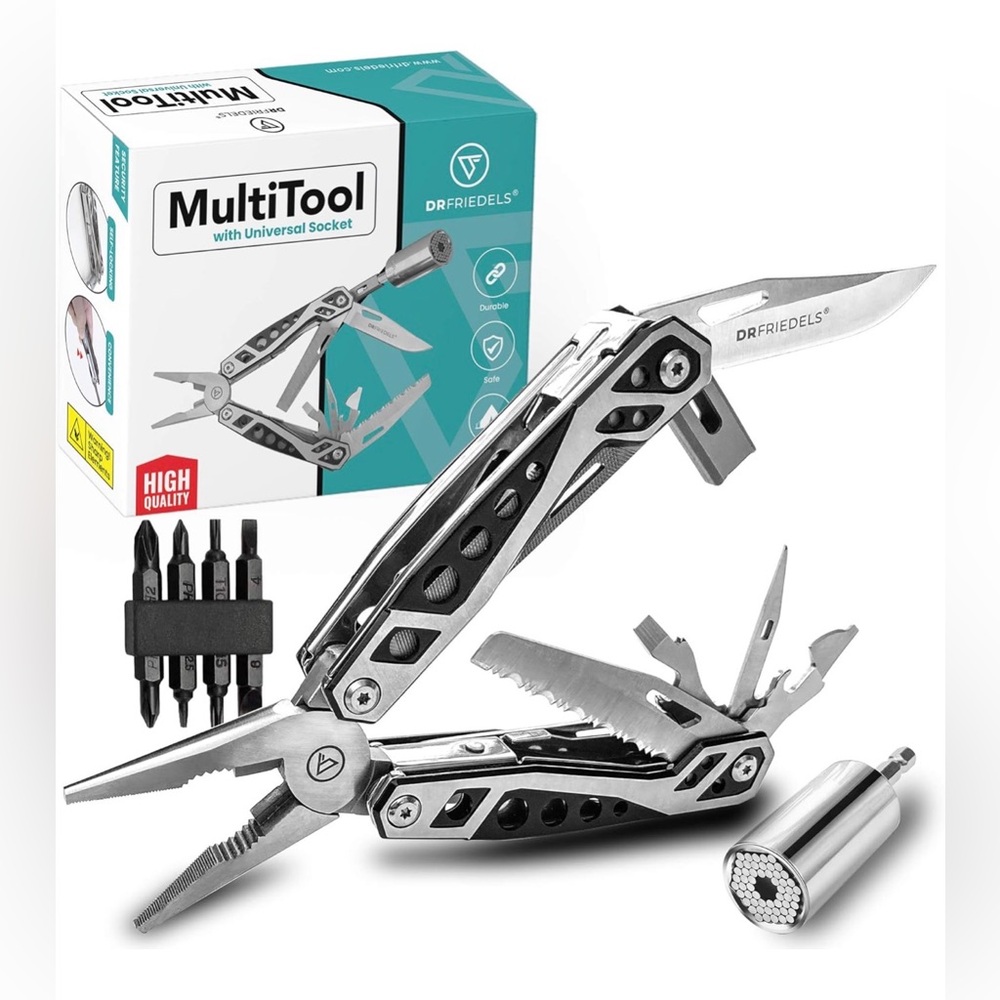 High Quality Stainless Steel 22 Function Multi-Tool with Universal Socket NIB